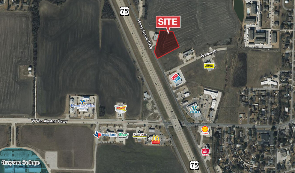 NEC US Highway 75 & Texana St, Van Alstyne, TX for lease - Aerial - Image 1 of 7