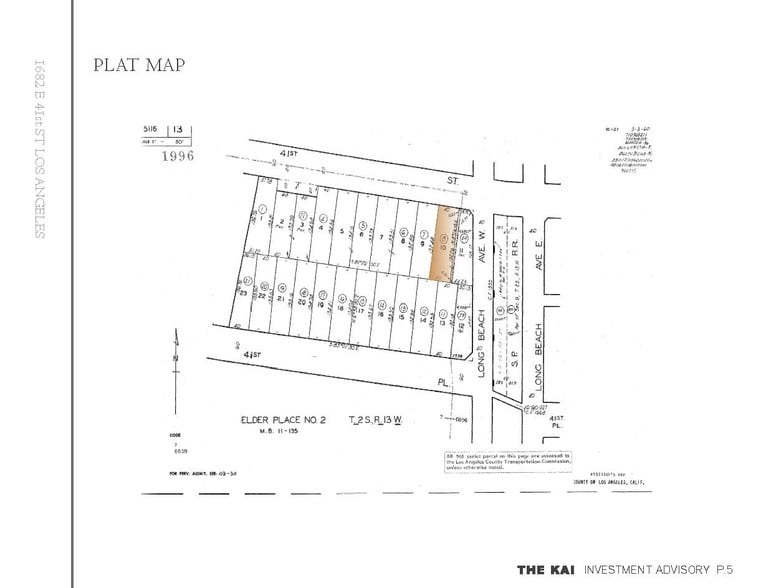 1682 E 41st St, Los Angeles, CA à louer - Plan cadastral - Image 3 de 6