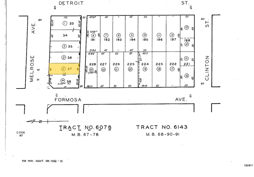 7172 Melrose Ave, Los Angeles, CA for sale - Plat Map - Image 2 of 22