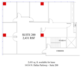 14110 N Dallas Pky, Dallas, TX à louer Plan d’étage- Image 1 de 1