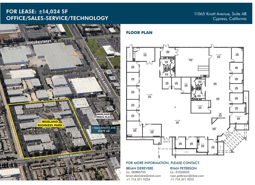 11065 Knott Ave, Cypress, CA à louer Plan d’étage- Image 1 de 2