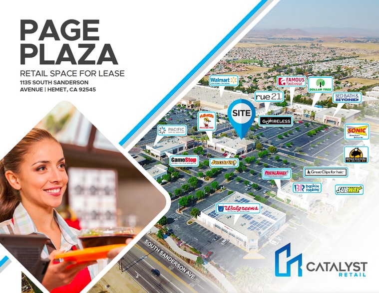 1127-1135 S Sanderson Ave, Hemet, CA for lease - Aerial - Image 1 of 11