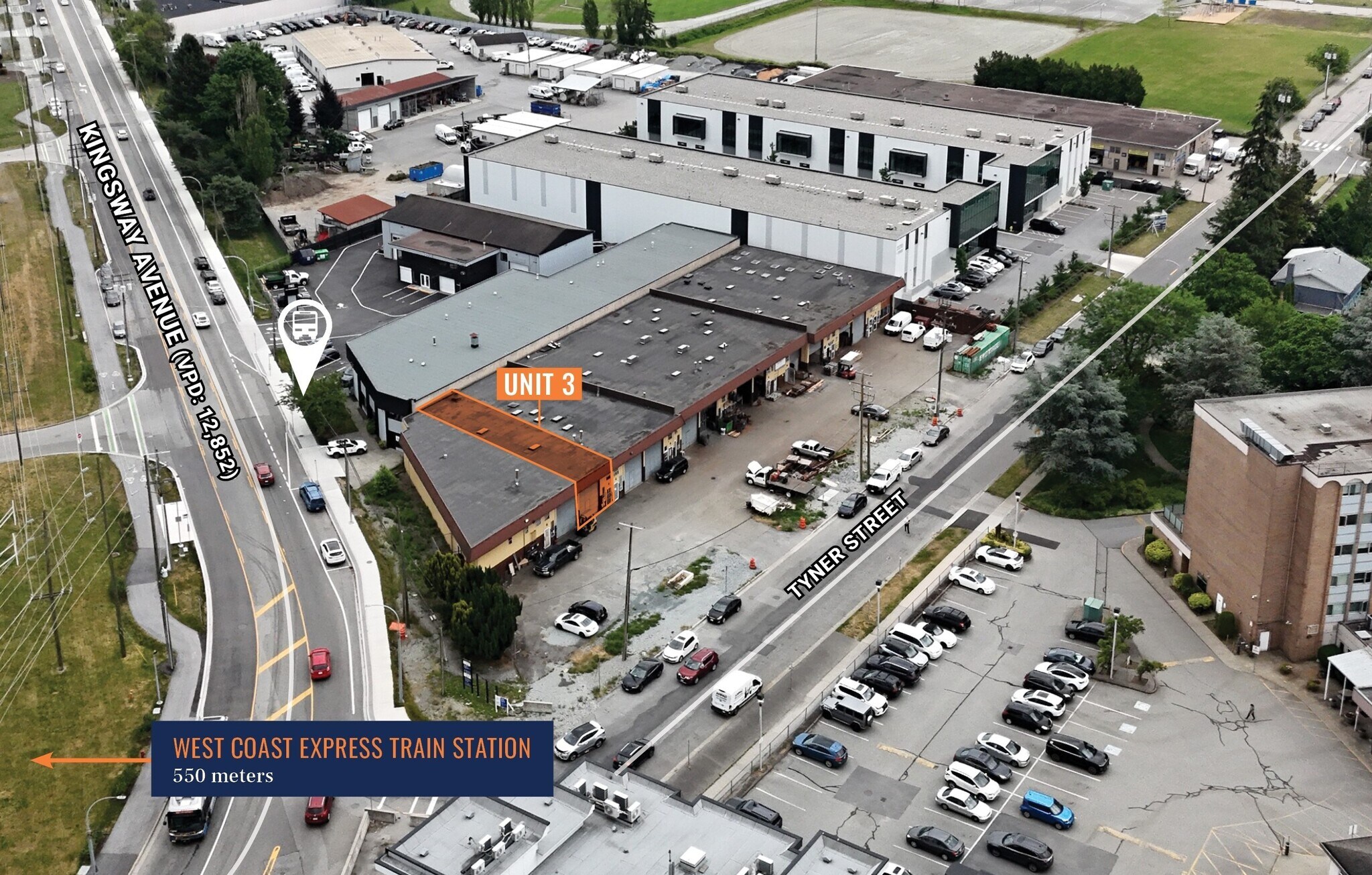 2330 Tyner St, Port Coquitlam, BC for lease Aerial- Image 1 of 6