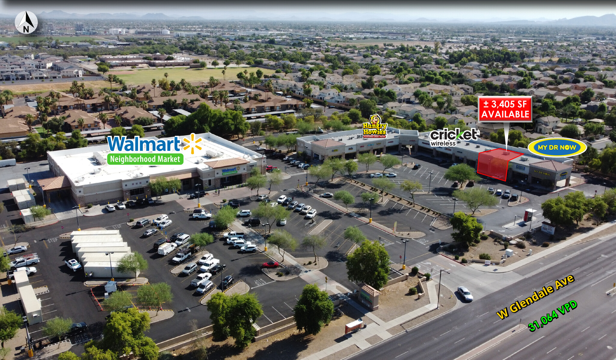 7450 W Glendale Ave, Glendale, AZ for lease Aerial- Image 1 of 10