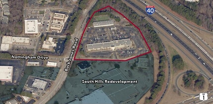 1101 Buck Jones Rd, Raleigh, NC - AERIAL map view