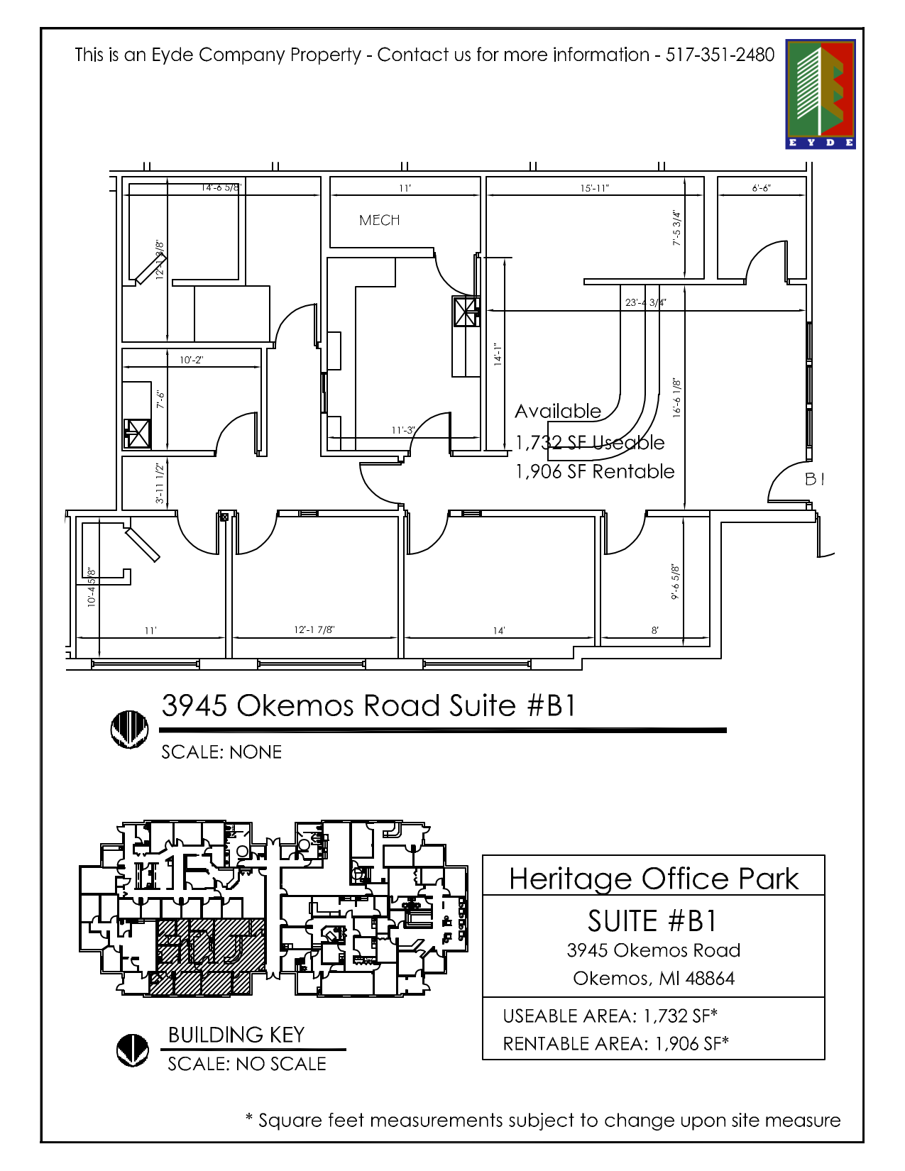 3945 Okemos Rd, Okemos, MI for lease Floor Plan- Image 1 of 5