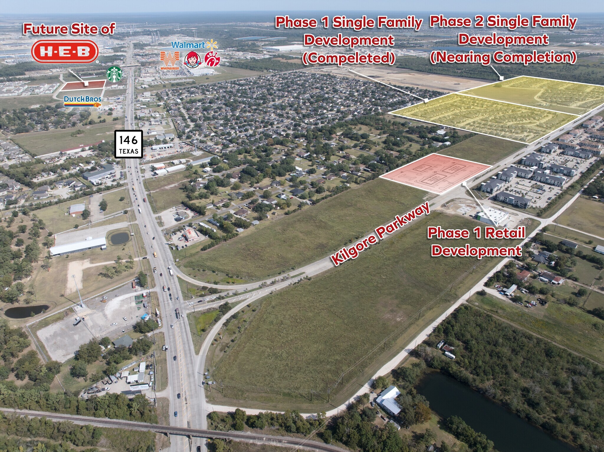 1796 Kilgore Pky, Baytown, TX for lease Aerial- Image 1 of 3