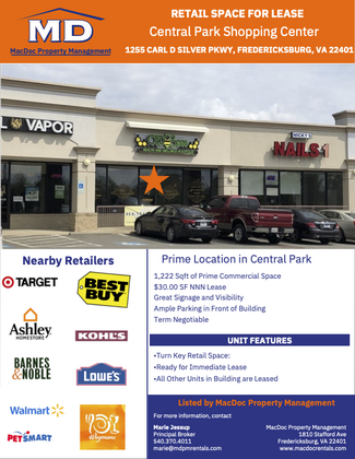 More details for 1251 Carl D. Silver Pky, Fredericksburg, VA - Retail for Lease