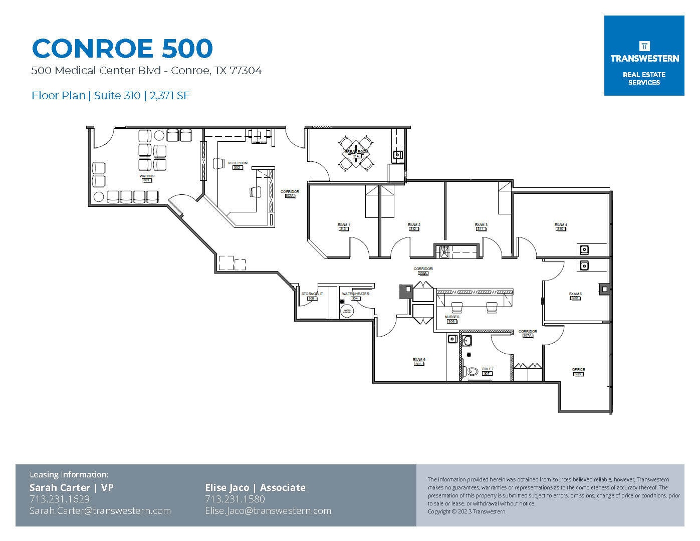 500 Medical Center Blvd, Conroe, TX à louer Plan d’étage- Image 1 de 1