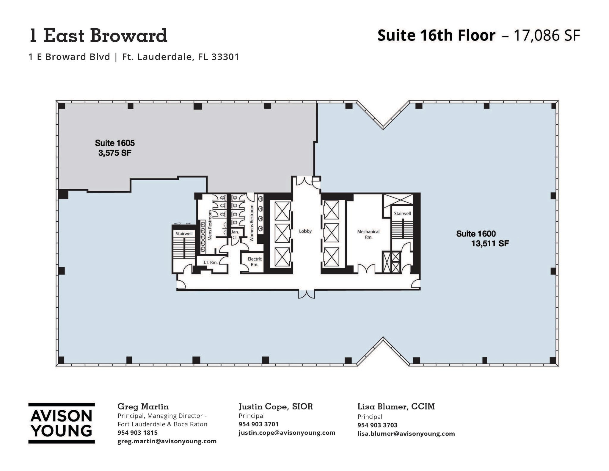 1 E Broward Blvd, Fort Lauderdale, FL for lease Floor Plan- Image 1 of 1