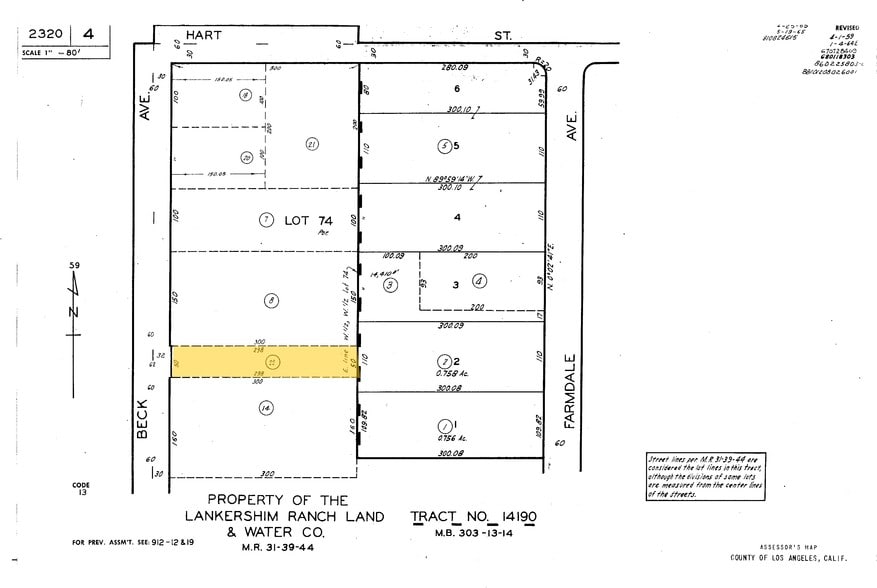6878-6880 Beck Ave, North Hollywood, CA à louer - Plan cadastral - Image 3 de 4