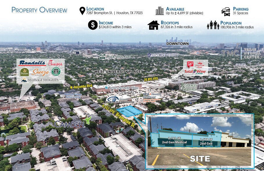 7287 Brompton St, Houston, TX à louer - Photo du bâtiment - Image 2 de 3