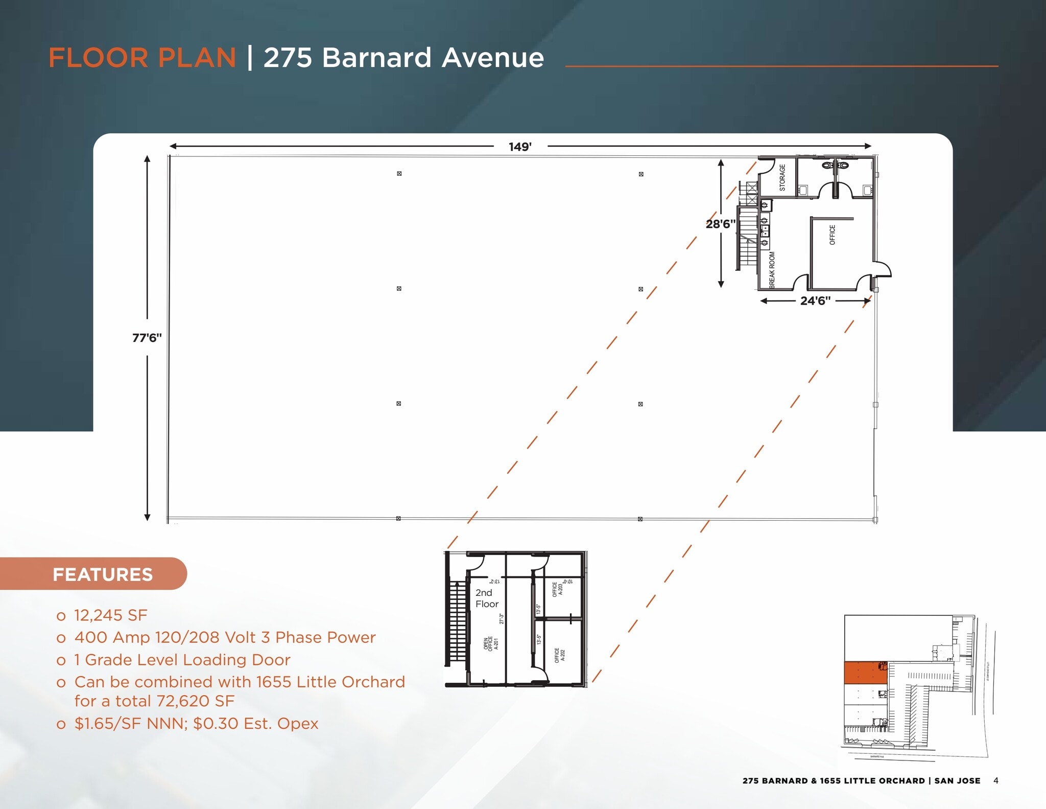 1655 Little Orchard St, San Jose, CA for lease Floor Plan- Image 1 of 2