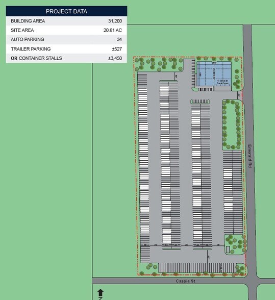 NWC Emerald Rd and Cassia St, Adelanto, CA à louer - Plan de site - Image 3 de 4