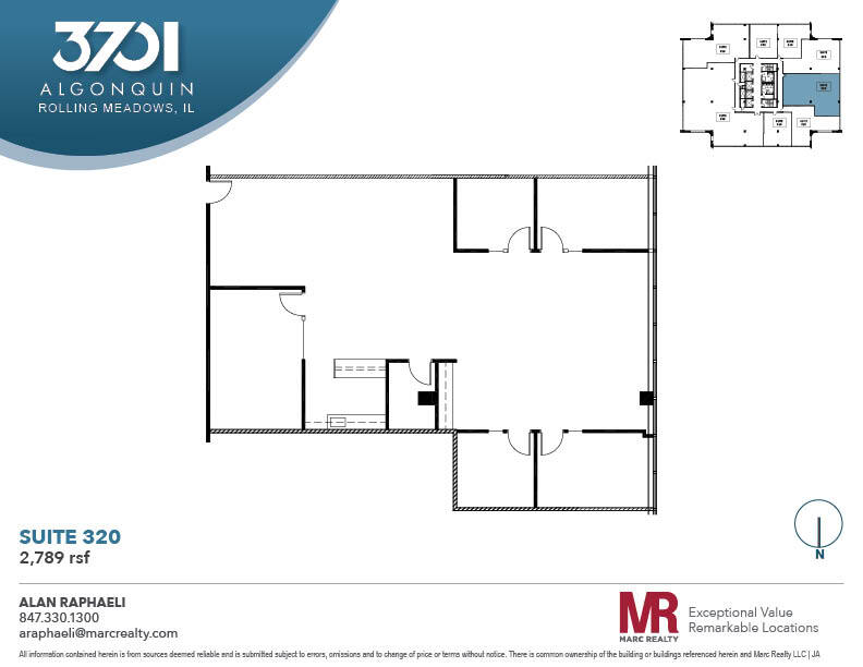 3701 Algonquin Rd, Rolling Meadows, IL à louer Plan d’étage- Image 1 de 2