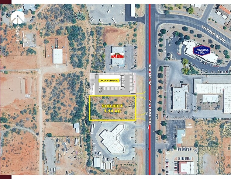 2 AC Hwy 92 Snyder, Sierra Vista, AZ for lease - Aerial - Image 2 of 3