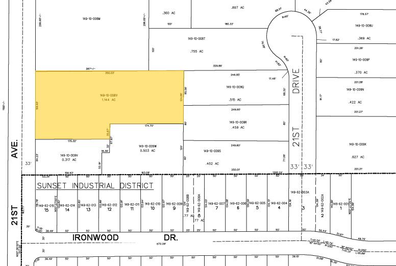 9847 N 21st Ave, Phoenix, AZ for sale - Plat Map - Image 2 of 3