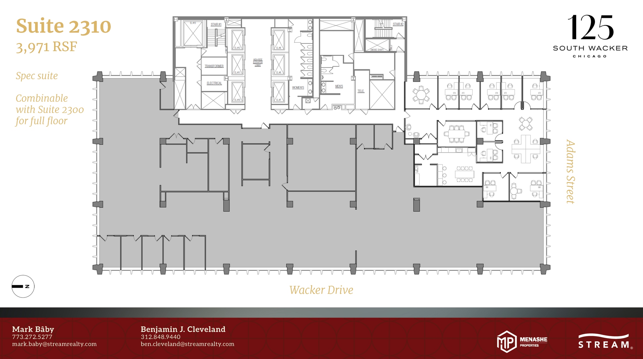 125 S Wacker Dr, Chicago, IL à louer Plan d’étage- Image 1 de 1