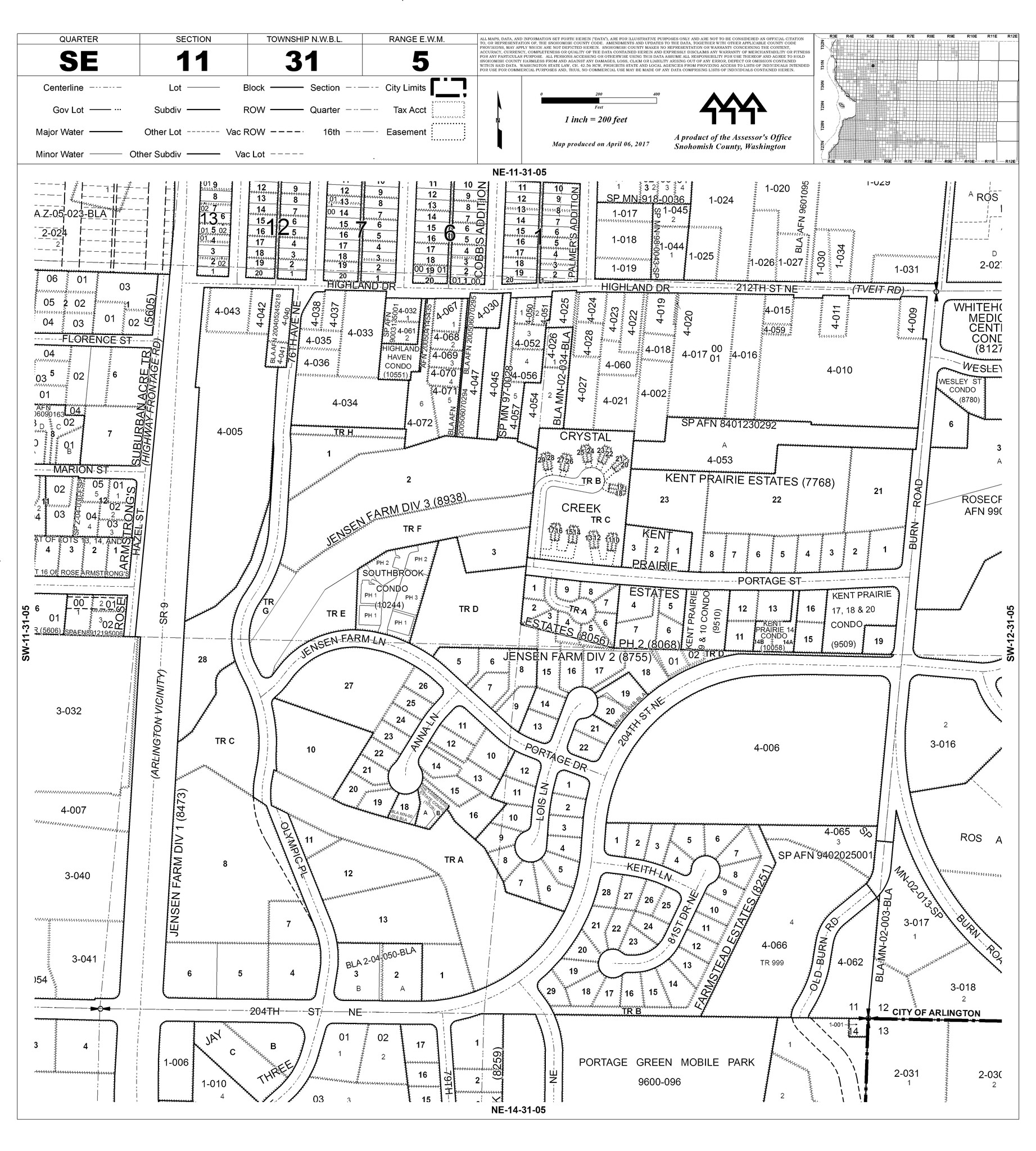 Olympic Pl, Arlington, WA à vendre Plan cadastral- Image 1 de 1