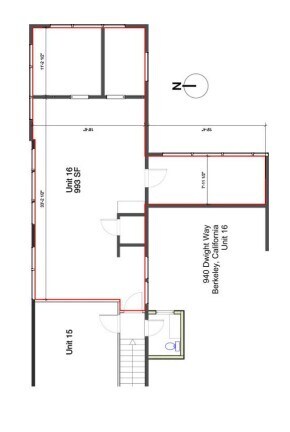 940 Dwight Way, Berkeley, CA 94710 - Unité 16 -  - Plan d’étage - Image 1 of 1