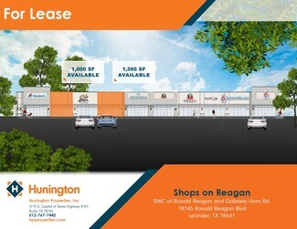 Plus de détails pour 18145 Ronald W Reagan Blvd, Leander, TX - Commerce de détail à louer