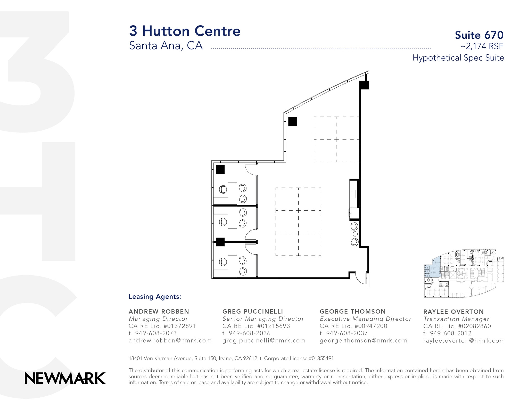 3 Hutton Centre Dr, Santa Ana, CA à louer Plan d’étage- Image 1 de 2