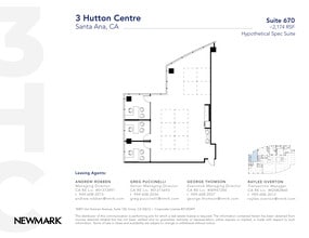 3 Hutton Centre Dr, Santa Ana, CA à louer Plan d’étage- Image 1 de 2