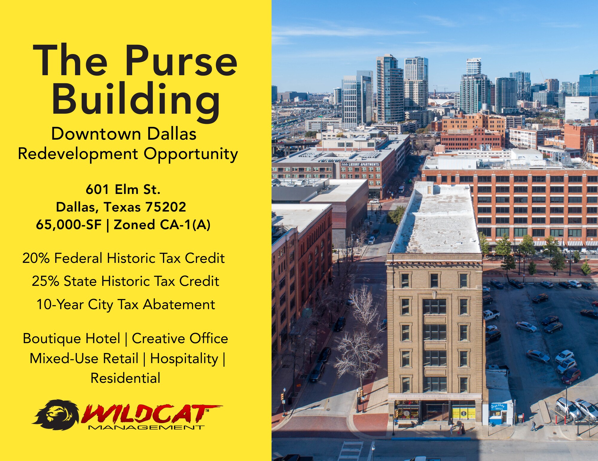 601 Elm St, Dallas, TX à vendre Photo du bâtiment- Image 1 de 26
