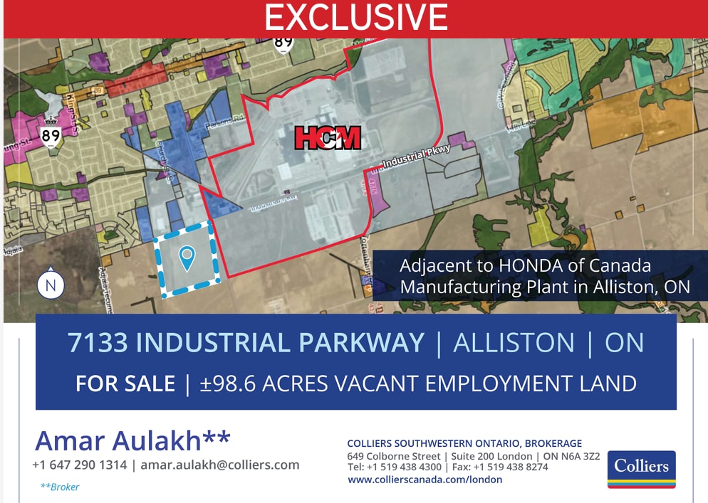 7133 Industrial Pky, Beeton, ON for sale Aerial- Image 1 of 3