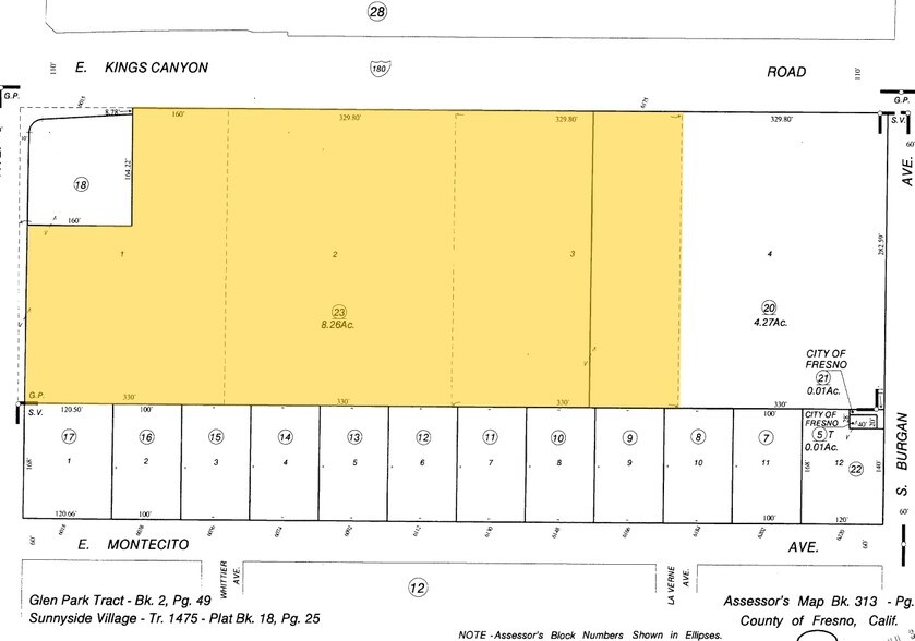 6039 E Kings Canyon Rd, Fresno, CA à louer - Plan cadastral - Image 2 de 2