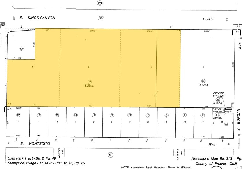 6039 E Kings Canyon Rd, Fresno, CA for lease - Plat Map - Image 2 of 2