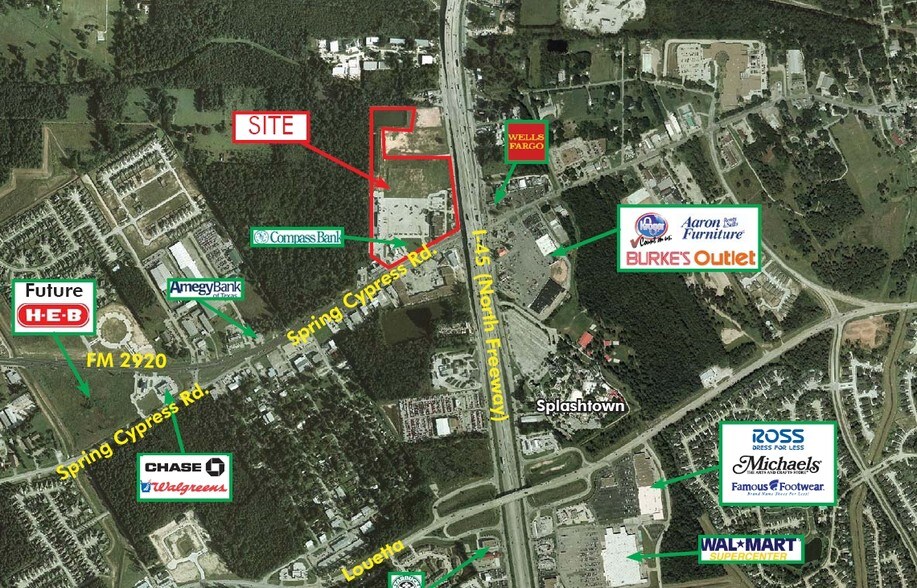 I-45 & Spring Cypress Rd, Spring, TX for lease - Aerial - Image 2 of 2