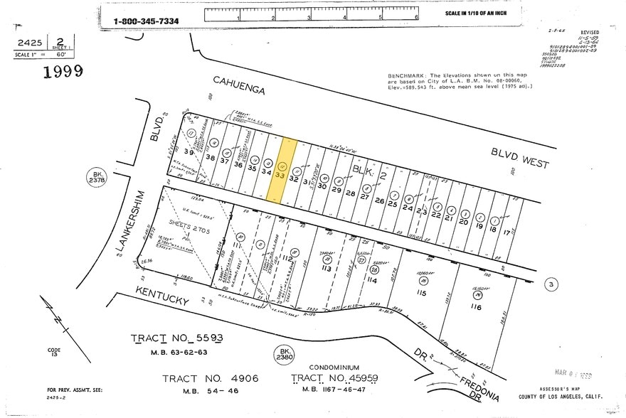 3783 Cahuenga Blvd, Studio City, CA à vendre - Plan cadastral - Image 3 de 3