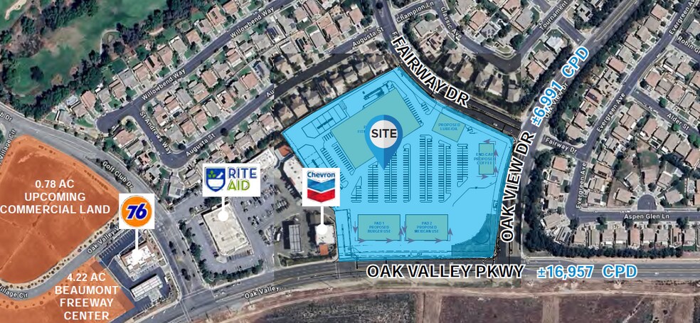 NWC Oak Valley Pkwy & Oak View Dr, Beaumont, CA à louer - Photo du bâtiment - Image 1 de 4