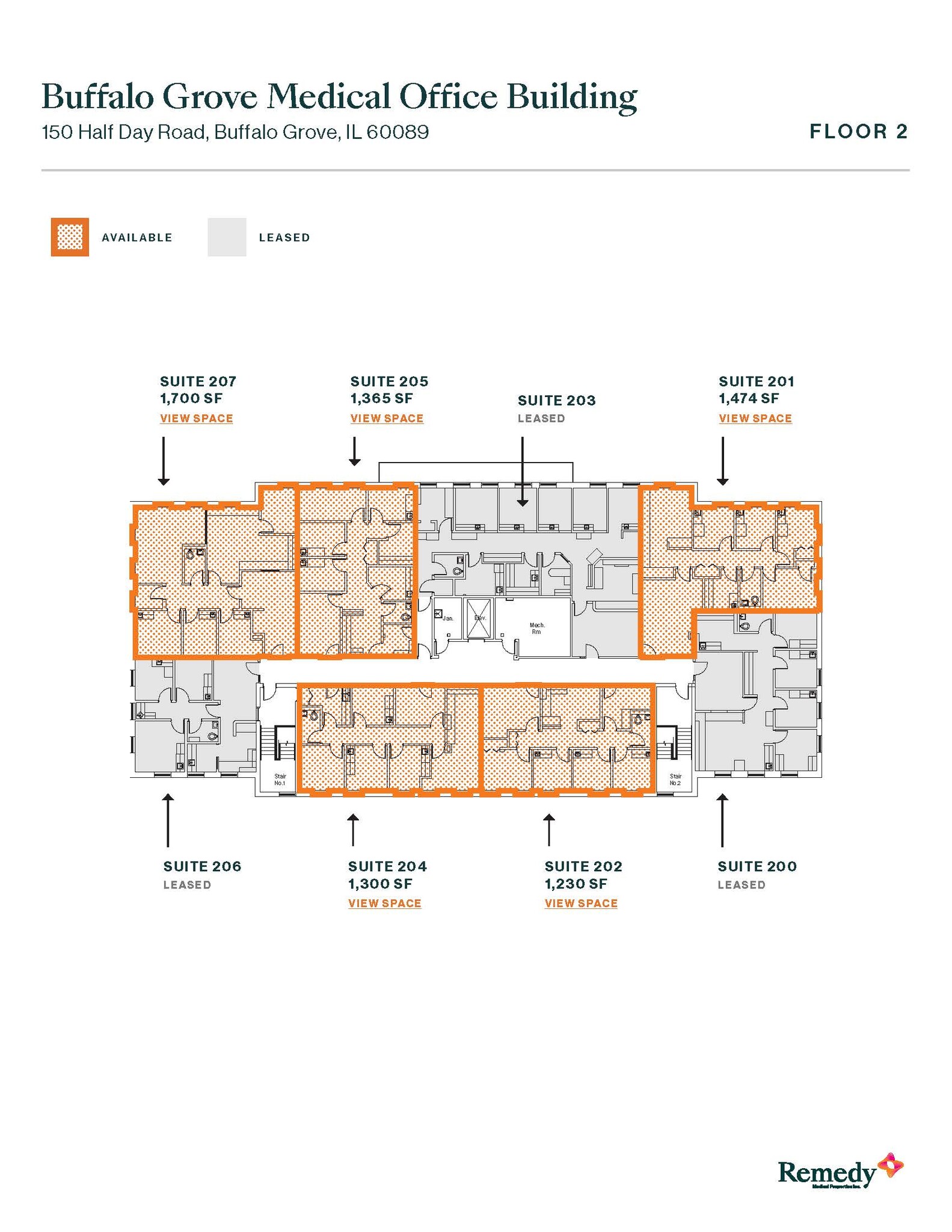 150 W Half Day Rd, Buffalo Grove, IL à louer Plan d  tage- Image 1 de 1