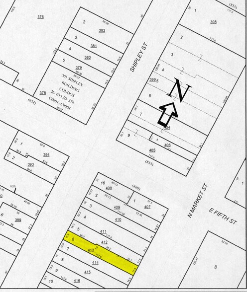 413 N Market St, Wilmington, DE à louer - Plan cadastral - Image 2 de 5