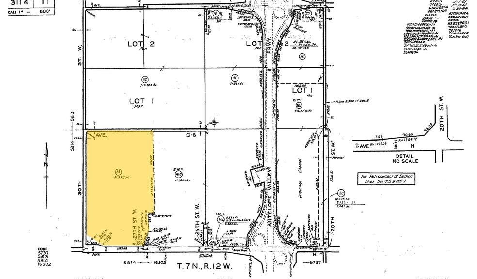 2801 W Avenue H, Lancaster, CA for lease - Plat Map - Image 3 of 6