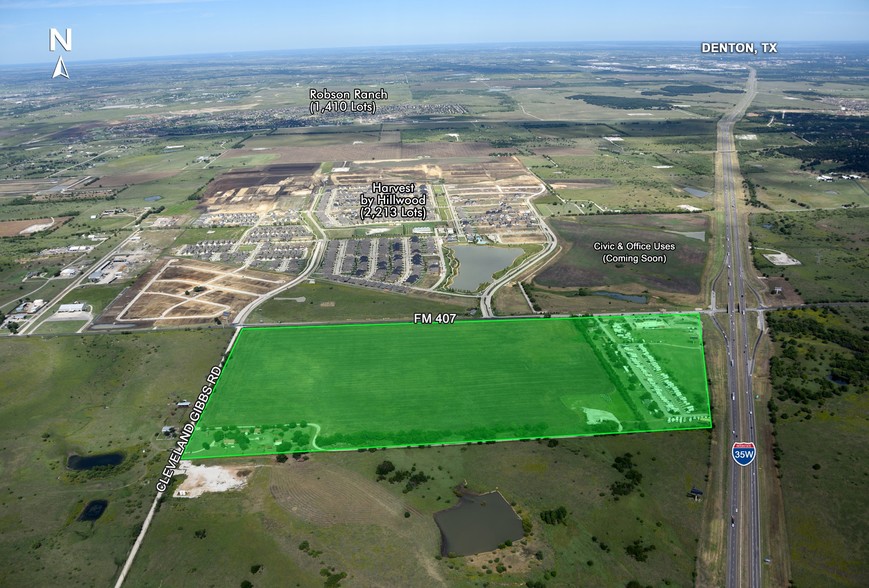 I-35 W & FM 407, Corral City, TX for sale - Aerial - Image 2 of 2