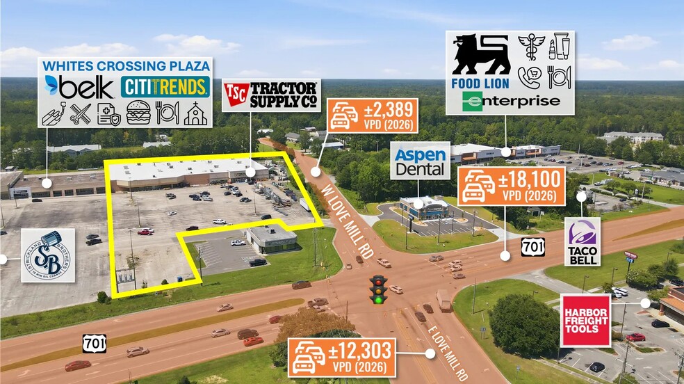 28 Whites Crossing Plaza, Whiteville, NC for sale - Building Photo - Image 2 of 9