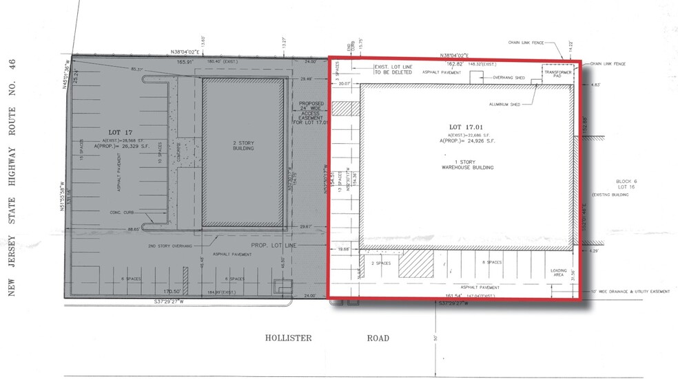 50 Hollister Rd, Teterboro, NJ à vendre - Plan de site - Image 2 de 2