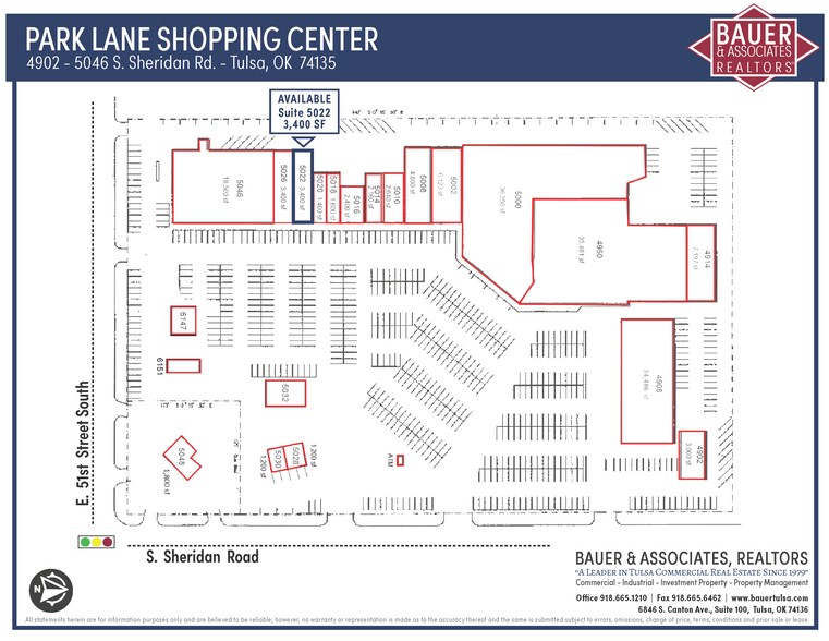 4902-5046 S Sheridan Rd, Tulsa, OK à louer - Plan de site - Image 3 de 10