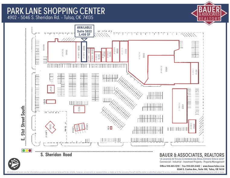 4902-5046 S Sheridan Rd, Tulsa, OK for lease - Site Plan - Image 3 of 10
