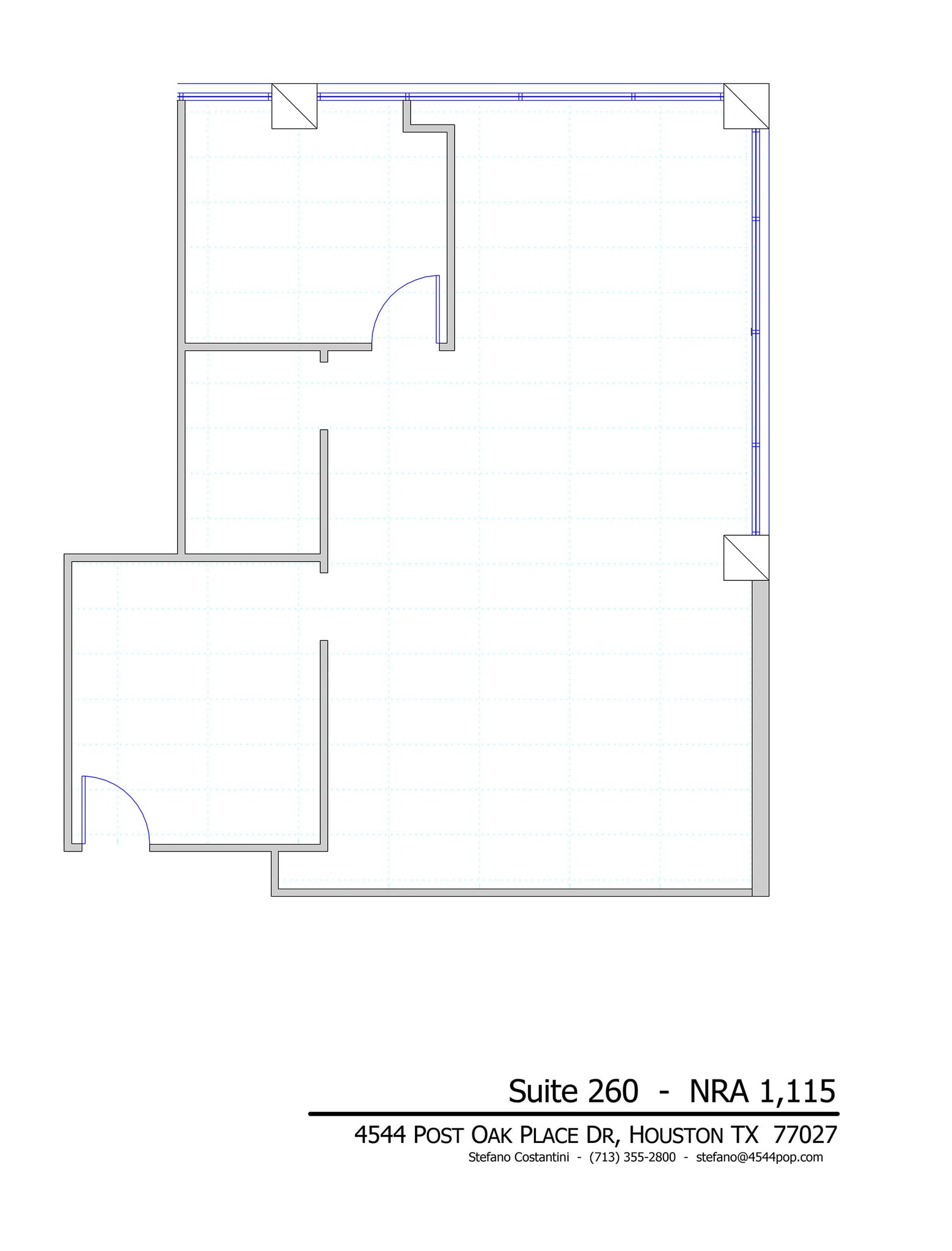 4544 Post Oak Pl, Houston, TX à louer Plan d’étage- Image 1 de 1