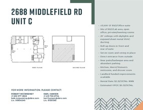 2682 Middlefield Rd, Redwood City, CA à louer Plan d’étage- Image 1 de 1