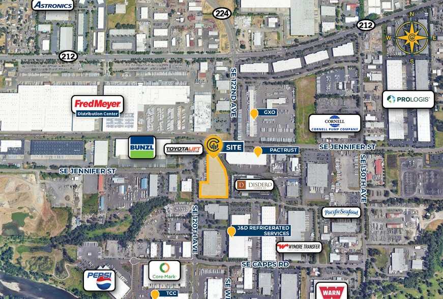 12100 SE Jennifer St, Clackamas, OR for lease - Aerial - Image 2 of 5