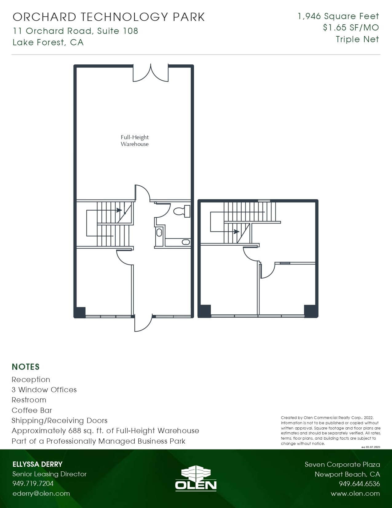 1-13 Orchard Rd, Lake Forest, CA à louer Plan d’étage- Image 1 de 1