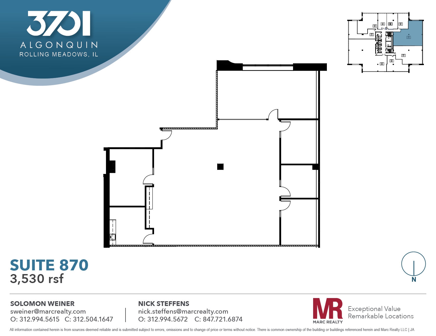 3701 Algonquin Rd, Rolling Meadows, IL à louer Plan d’étage- Image 1 de 7