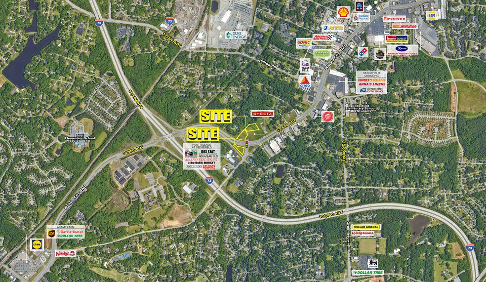 4900 High Point Rd, Greensboro, NC à vendre - Aérien - Image 2 de 4