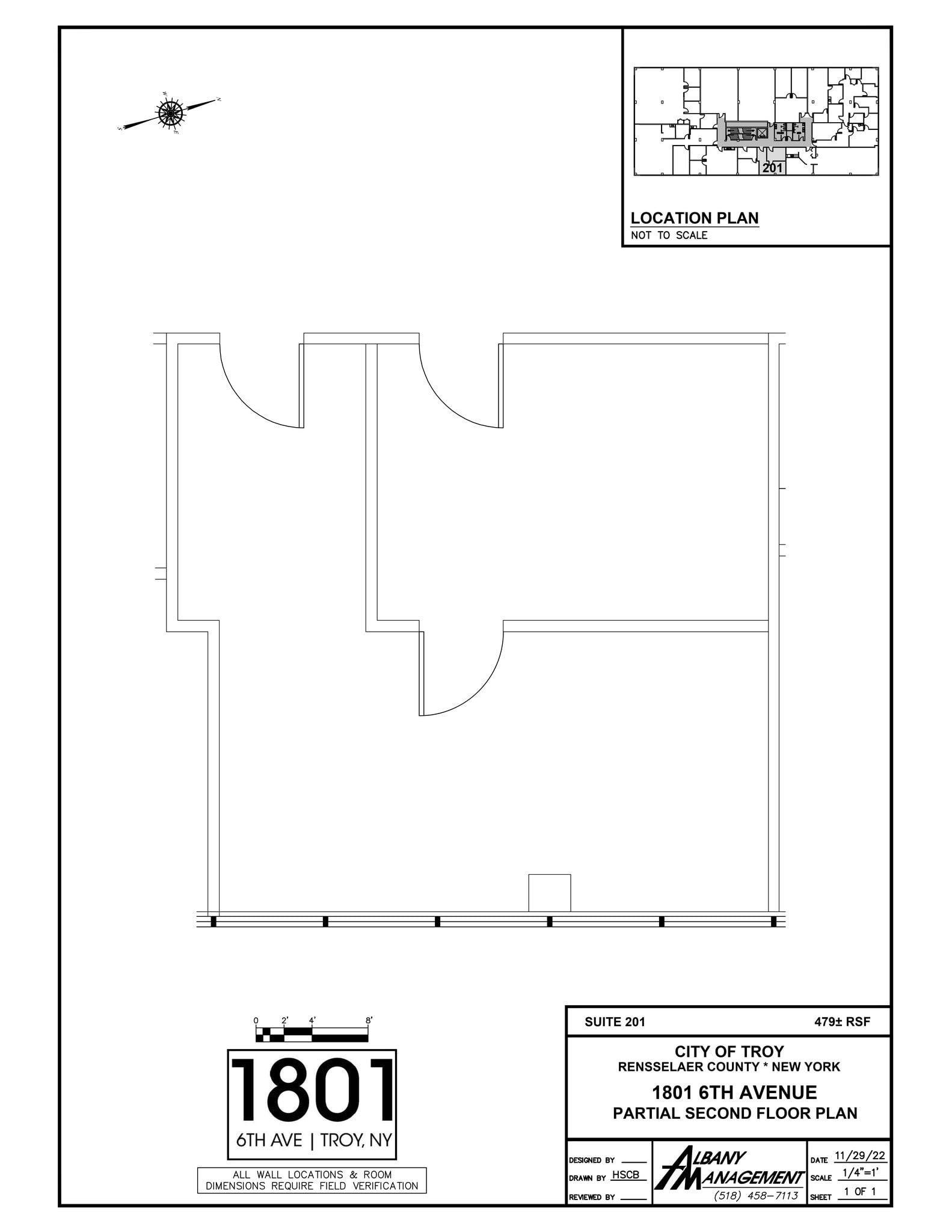 1801 6th Ave, Troy, NY à louer Plan de site- Image 1 de 1