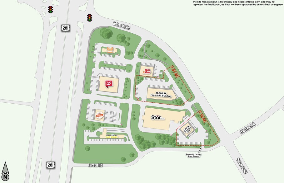 SEQ of US Highway 281 & Bulverde Rd & Larson Rd, San Antonio, TX à vendre - Photo du bâtiment - Image 2 de 2